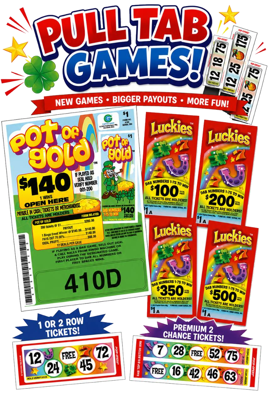 Pull-tab games examples