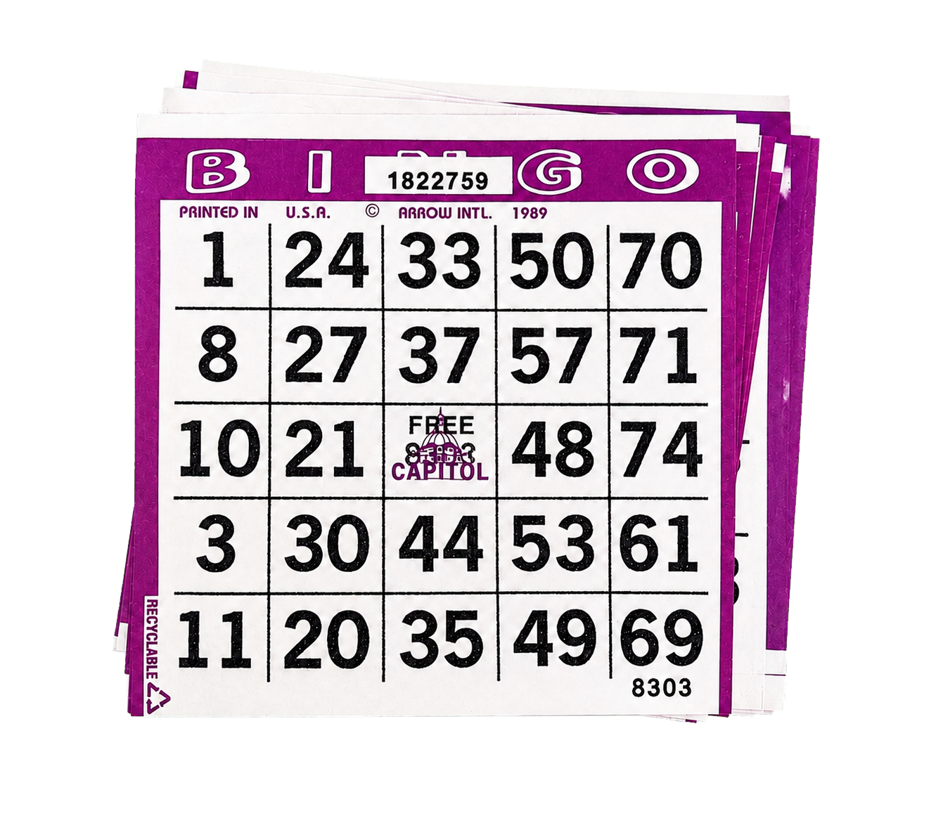 Speedball bingo paper example