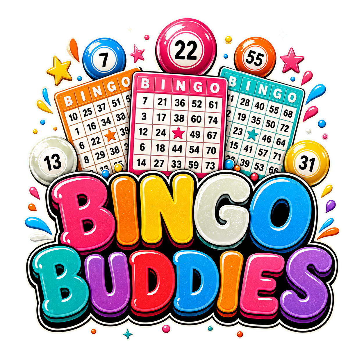 Colorful Bingo Buddies PNG design