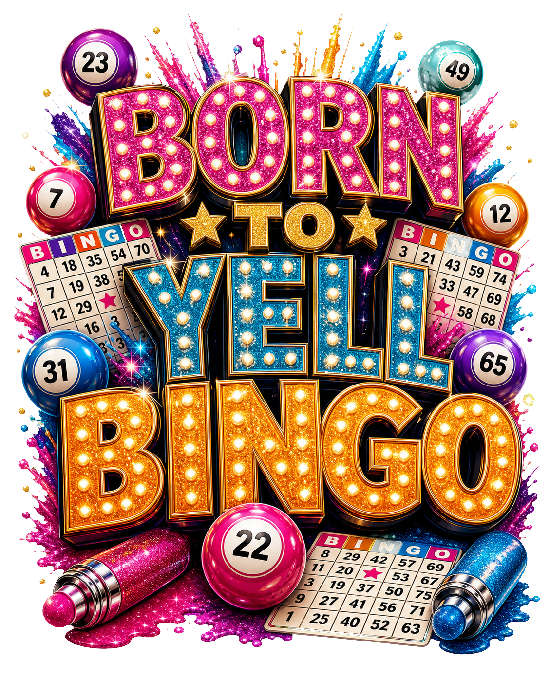 Born To Yell Bingo PNG design