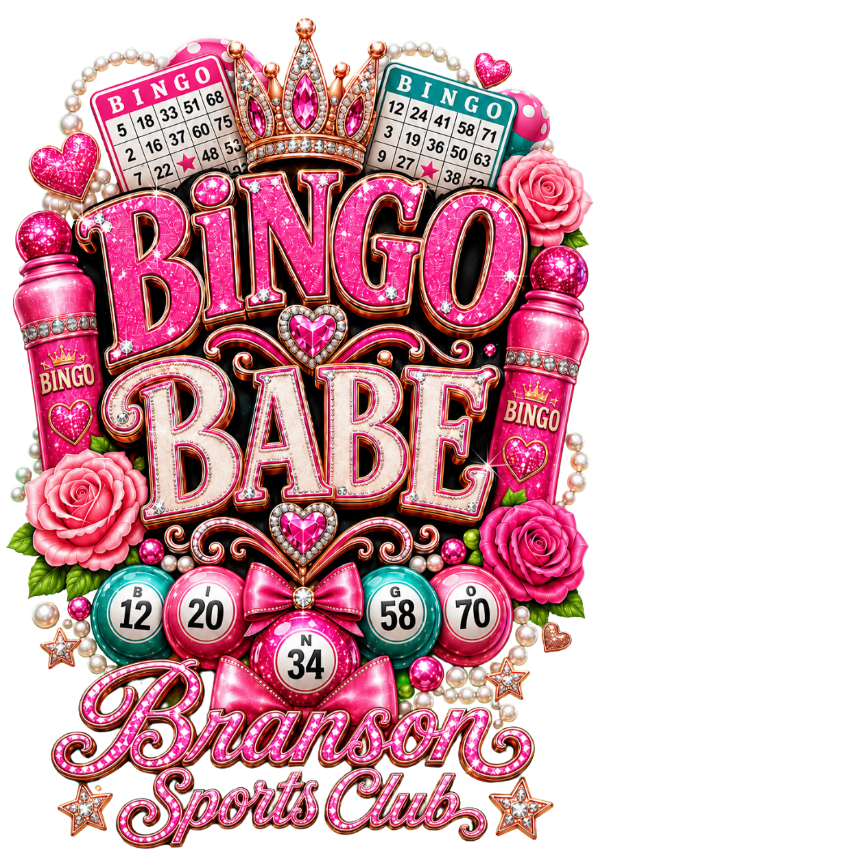 Bingo Babe Branson Sports Club design