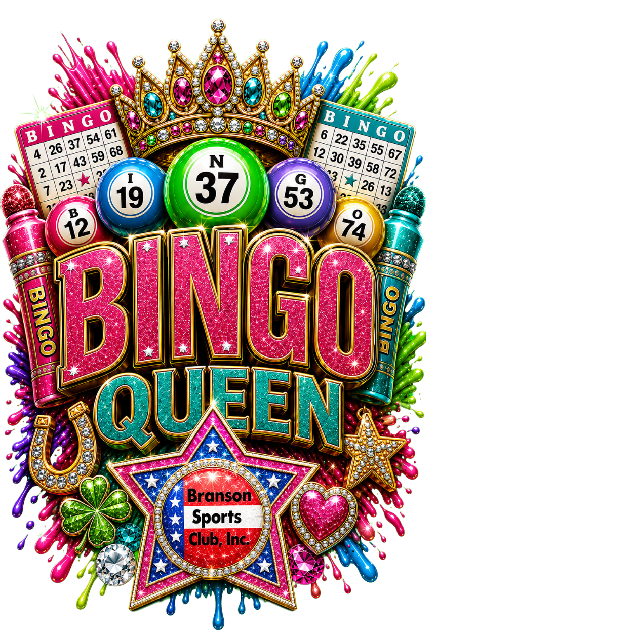 Bingo Queen Branson Sports Club design