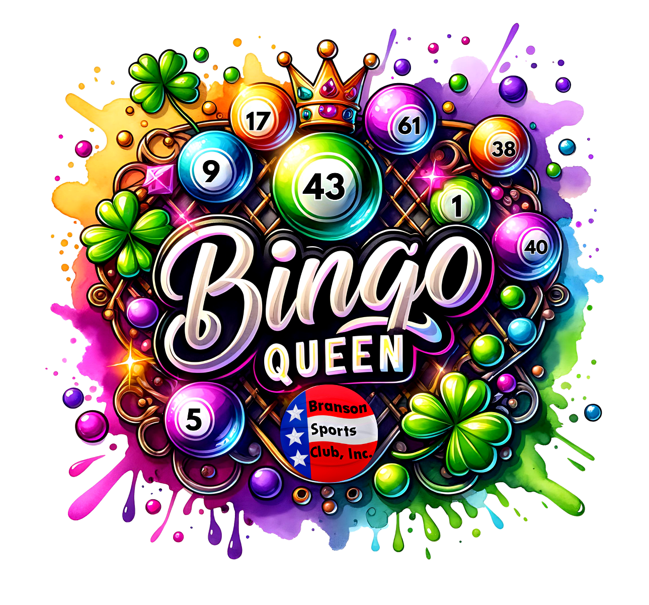 Bingo Queen Club PNG design
