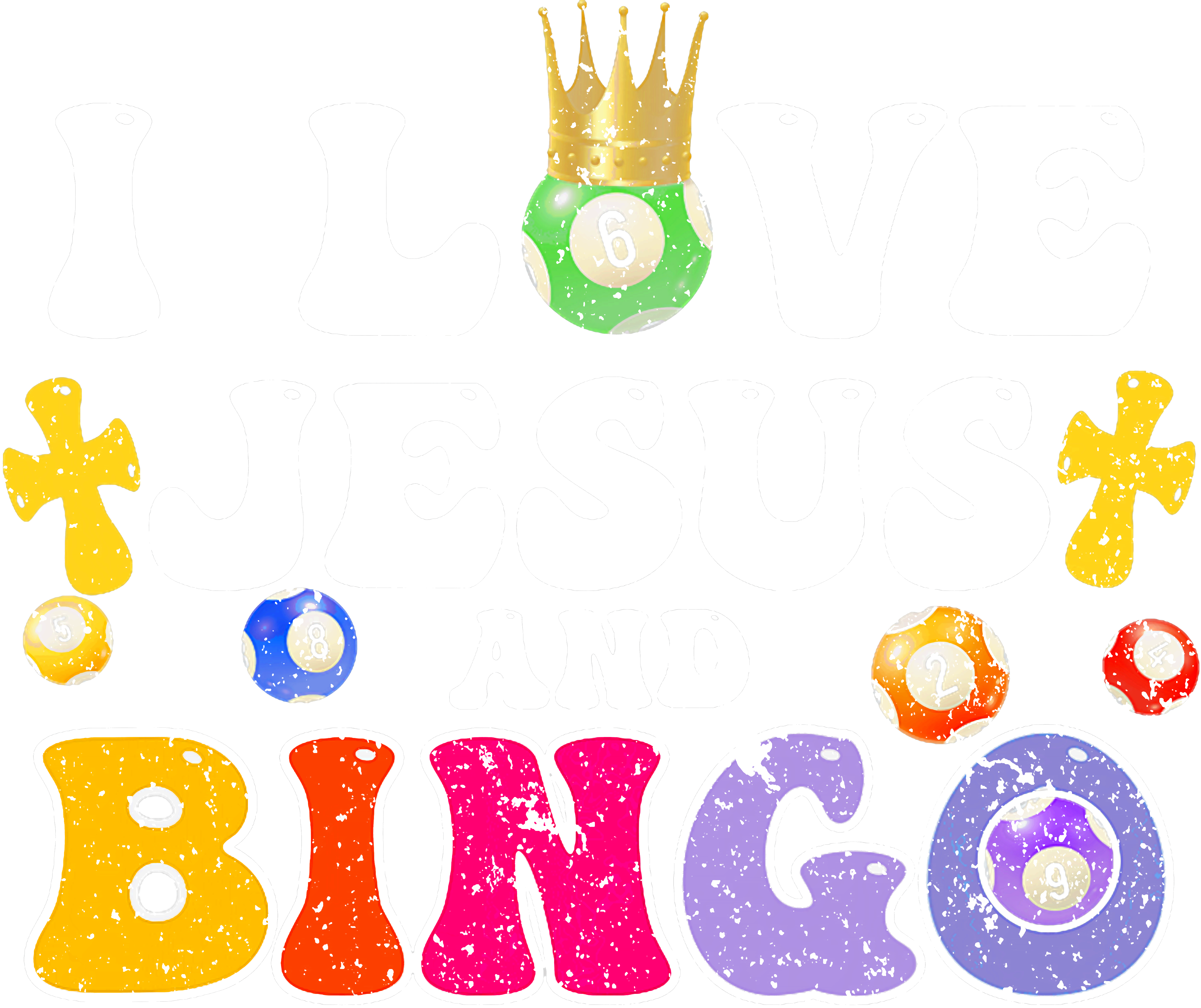 Classic Love Jesus And Bingo PNG design