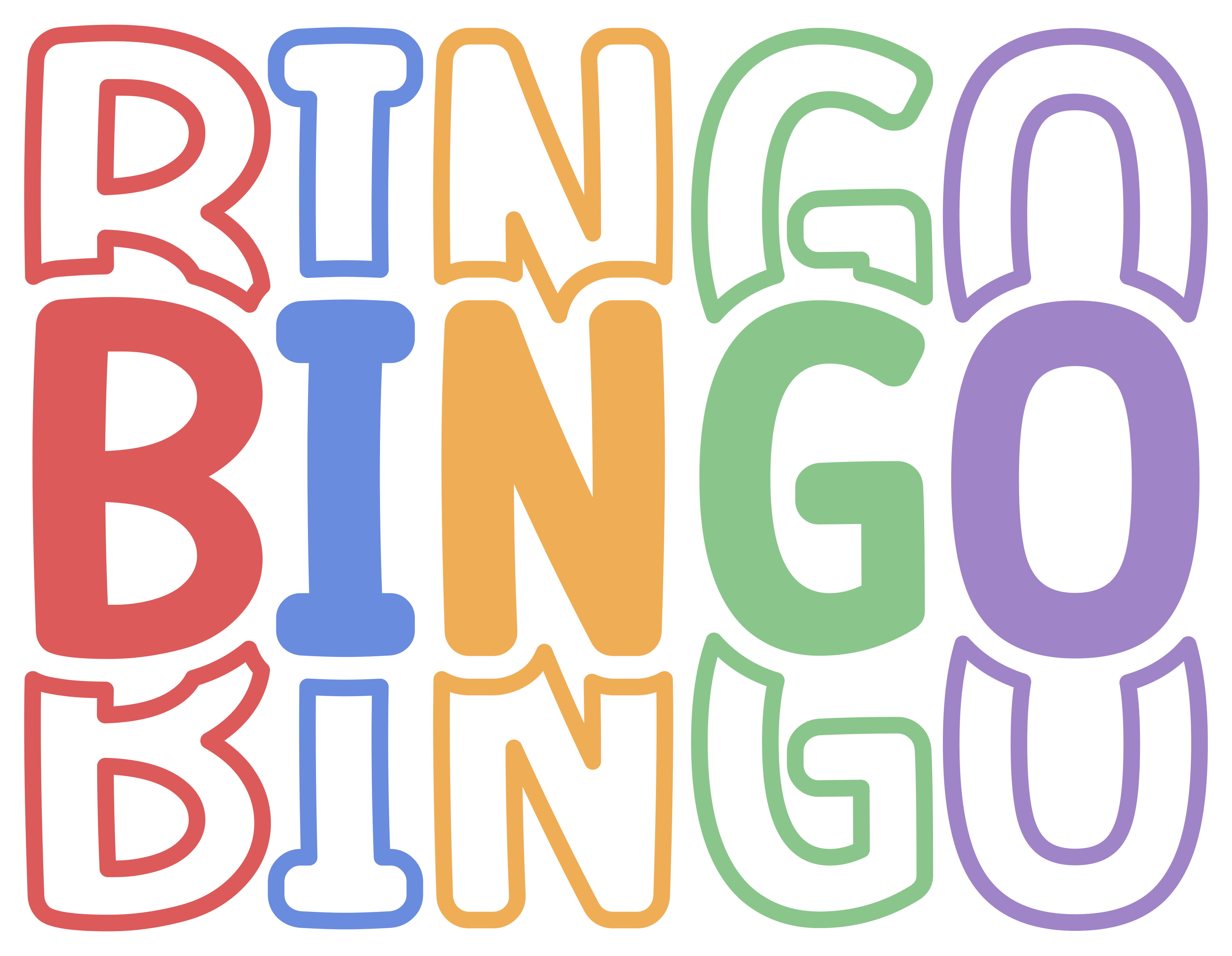 Pastel Bingo Stack PNG design