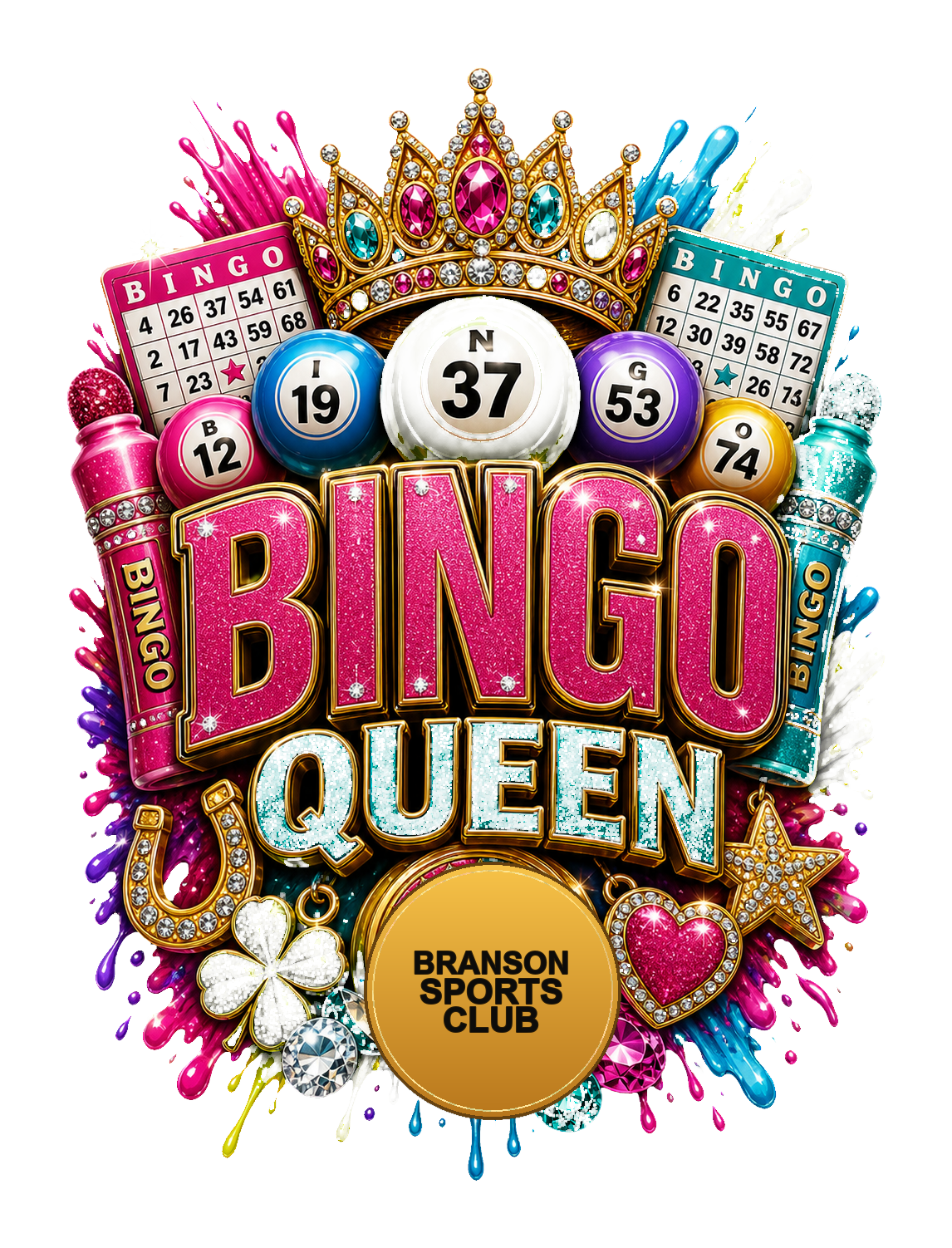 Sparkle Bingo Queen PNG design