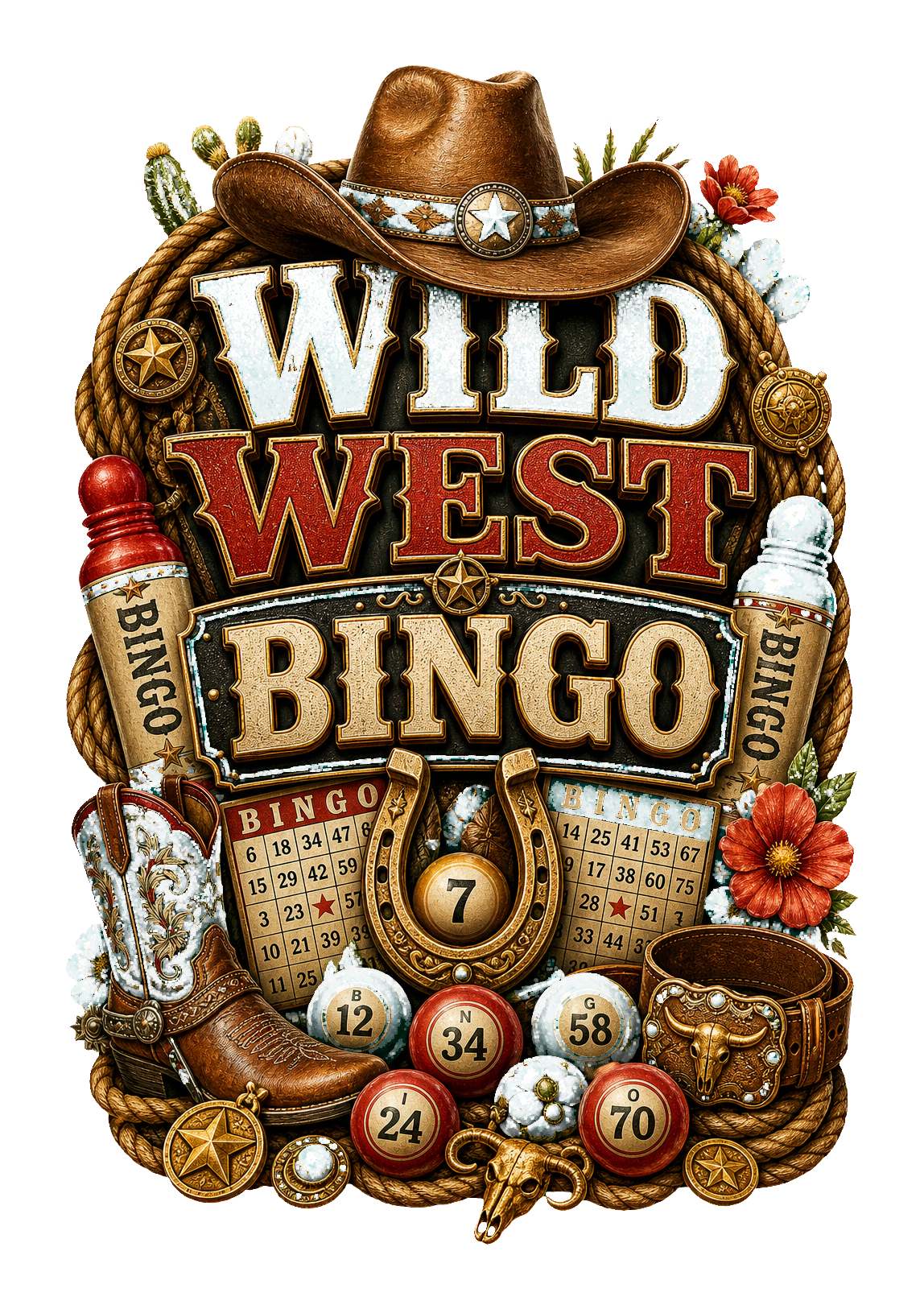Wild West Bingo PNG design